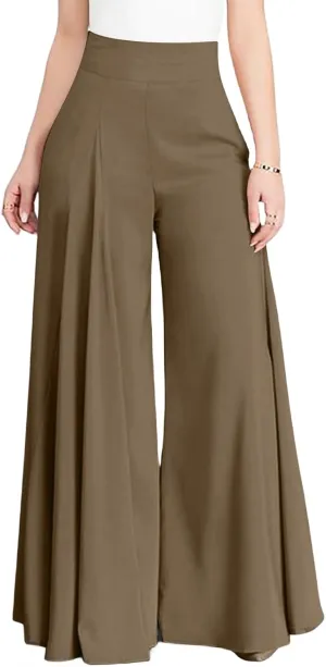 Comfy Wide Leg Yoga Pant for Women Casual Bbaggy Cargo Pants Solid Color High Waist Trousers Flowy Sports Sweatpants
