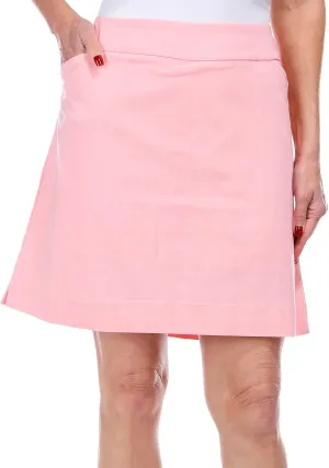 Coral Bay Womens Solid 18 in. Skort X-Large Light Pink