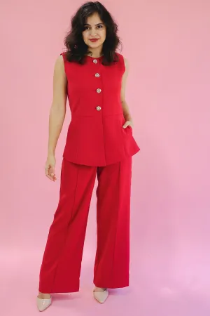 Cowgirl Take Me Away Vest In Red