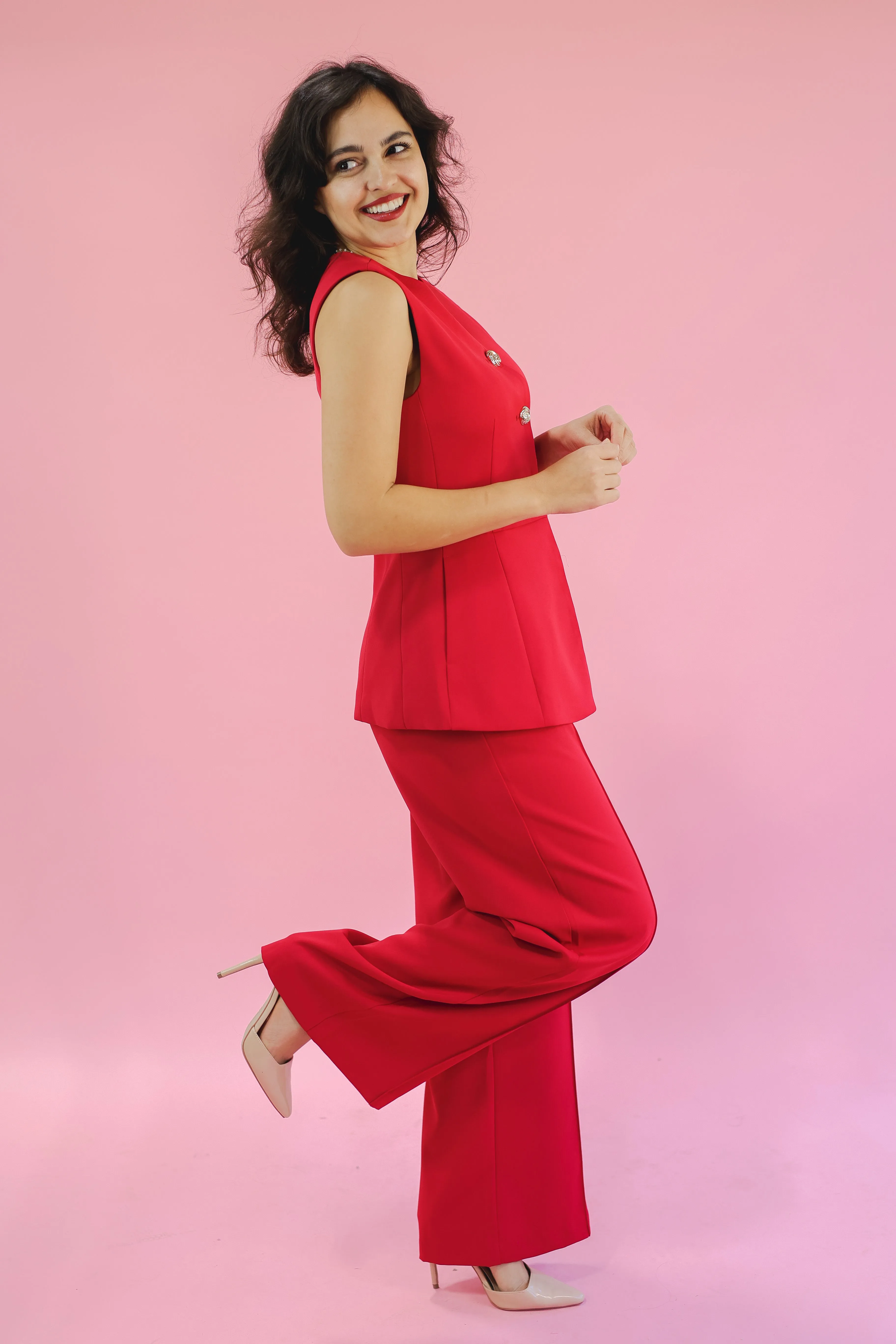 Cowgirl Take Me Away Vest In Red