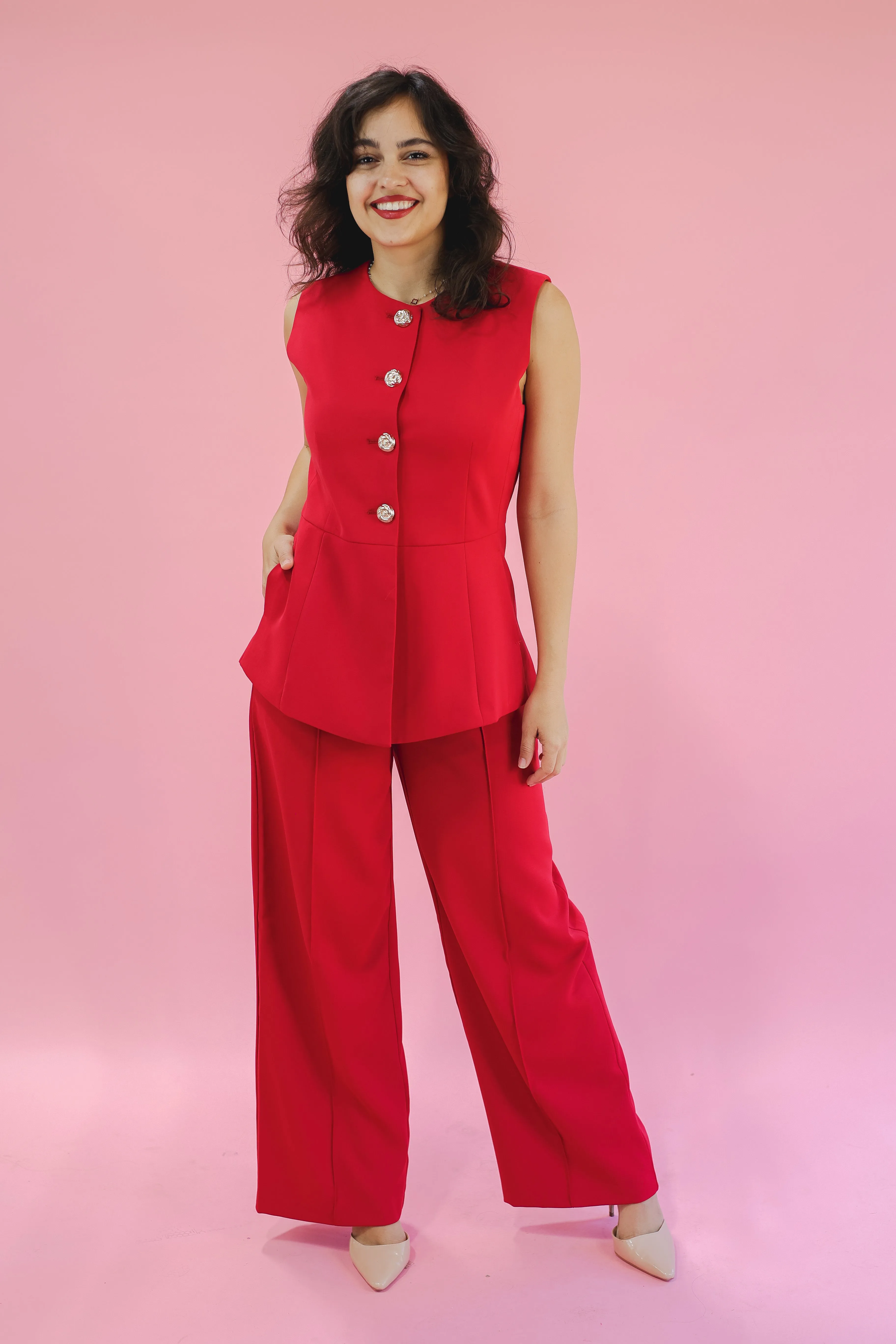 Cowgirl Take Me Away Vest In Red