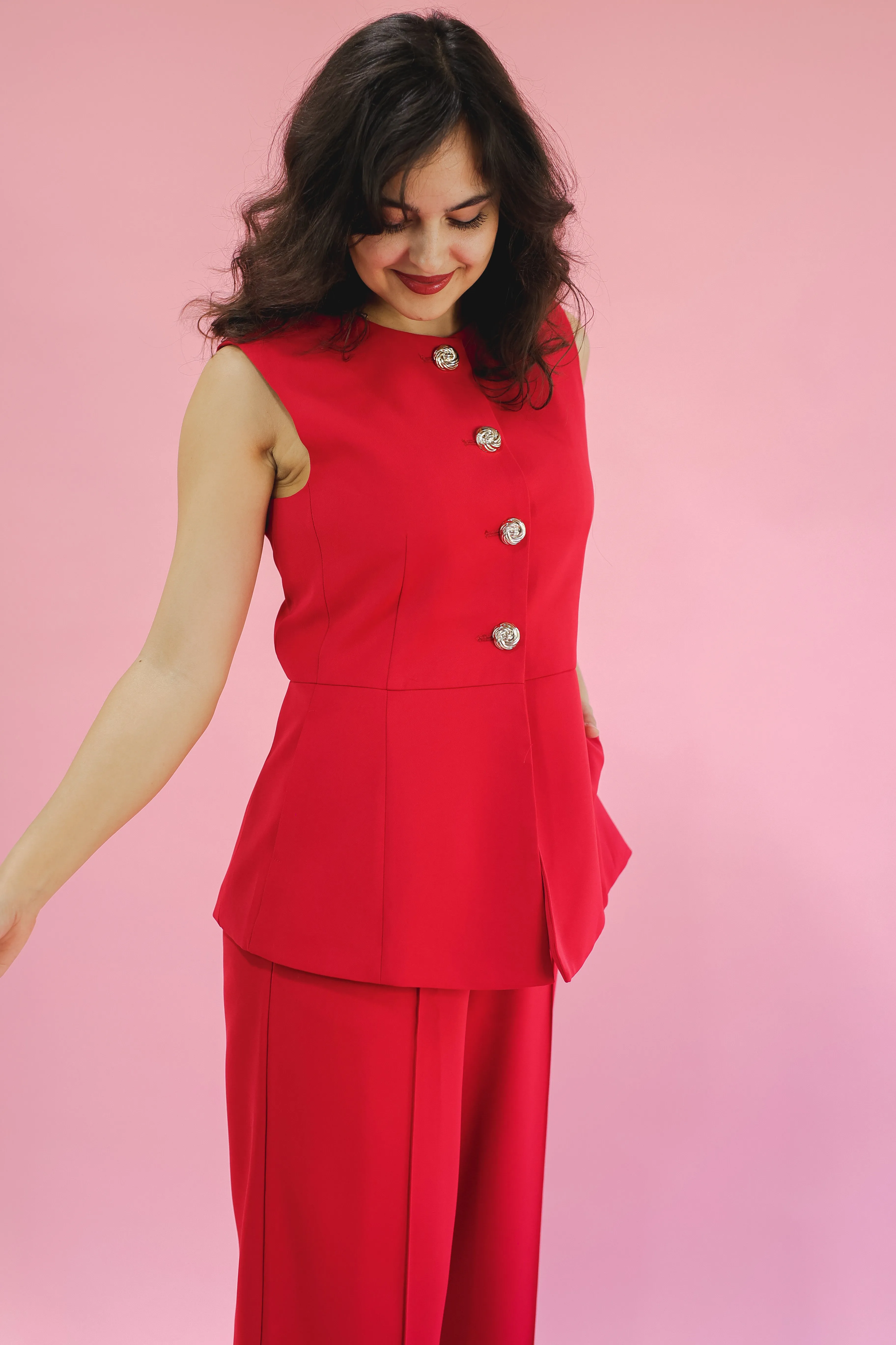 Cowgirl Take Me Away Vest In Red