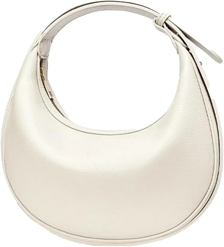 Crescent Shoulder Bag for Women Trendy Crossbody Hobo Purse PU Clutch Handbag Adjustable Strap