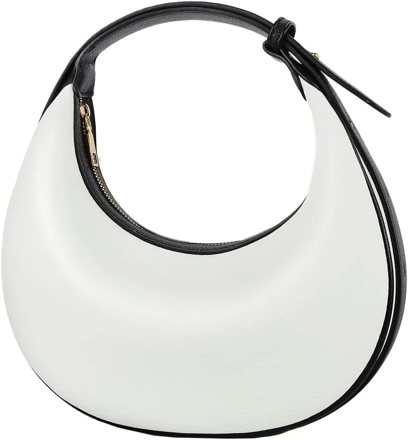 Crescent Shoulder Bag for Women Trendy Crossbody Hobo Purse PU Clutch Handbag Adjustable Strap