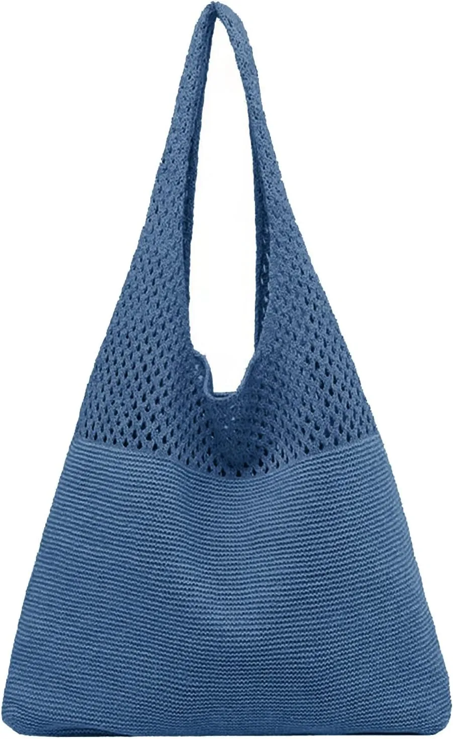 Crochet Tote Bag Mesh Beach Bag for Women Knit Summer Hobo Boho Tote Bag for Picnic Pool Gym Travel Grocery Vacation Holiday