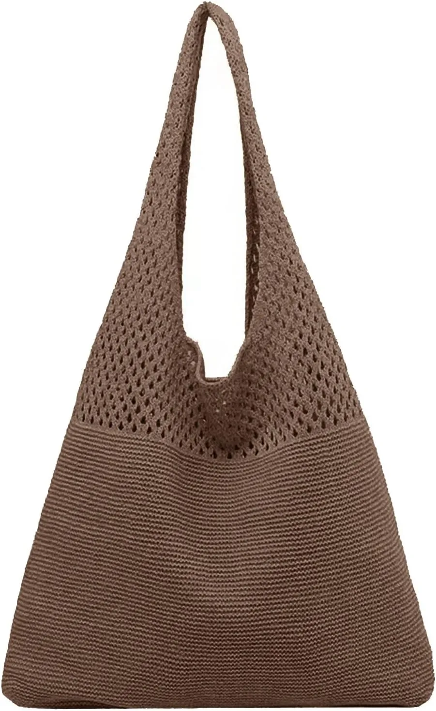 Crochet Tote Bag Mesh Beach Bag for Women Knit Summer Hobo Boho Tote Bag for Picnic Pool Gym Travel Grocery Vacation Holiday