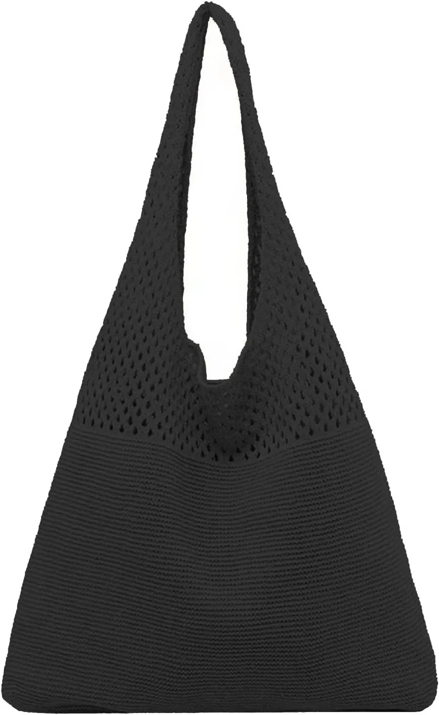 Crochet Tote Bag Mesh Beach Bag for Women Knit Summer Hobo Boho Tote Bag for Picnic Pool Gym Travel Grocery Vacation Holiday
