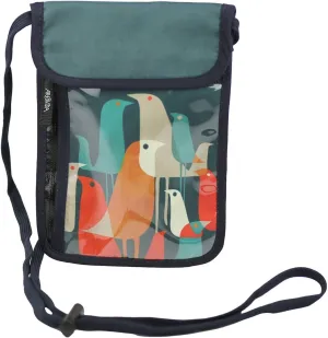 Crossbody Bag with Strap for Cash, Credit Cards, Makeup and Phone - Design by Budi Kwan (Indonesia) Flock of Birds