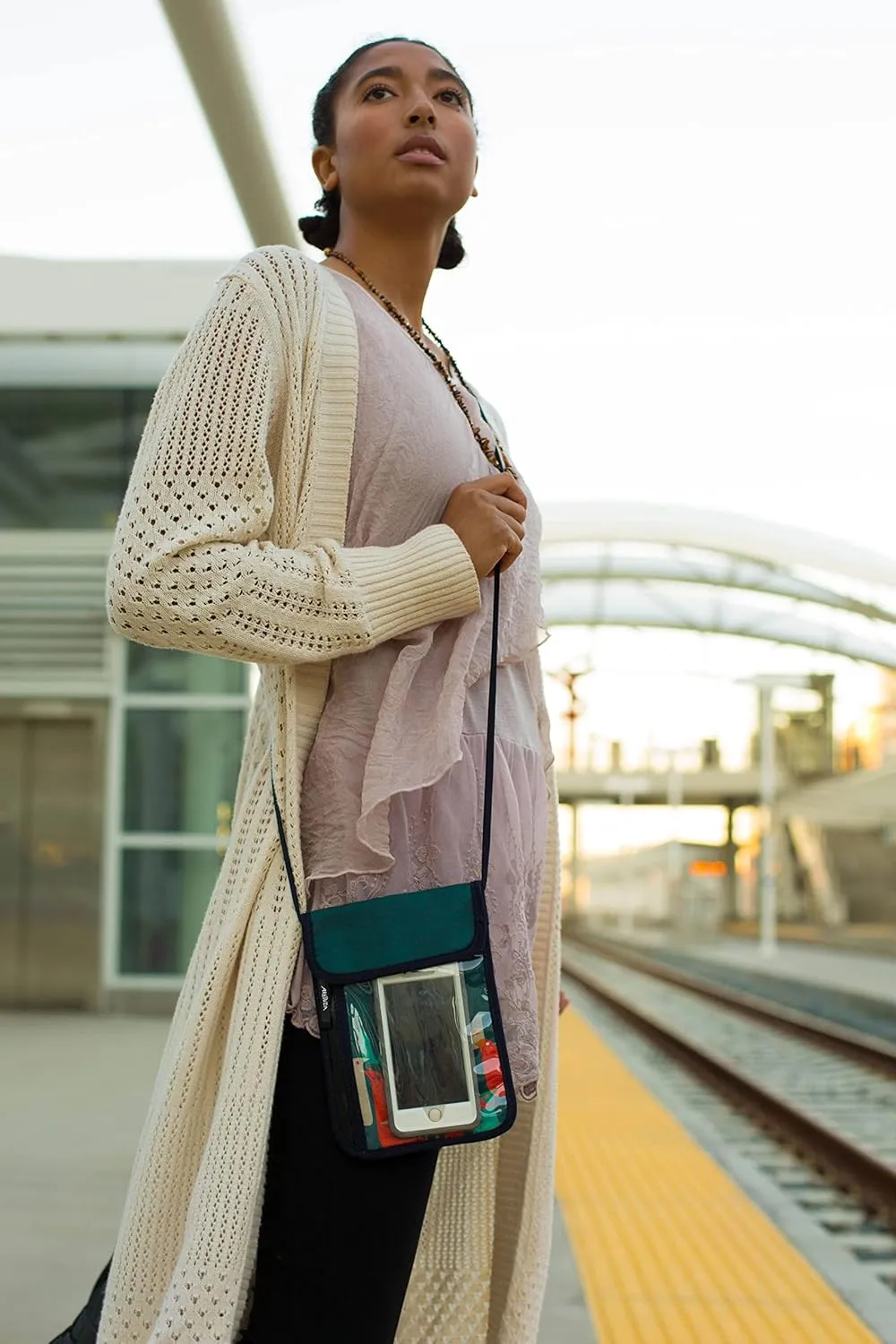 Crossbody Bag with Strap for Cash, Credit Cards, Makeup and Phone - Design by Budi Kwan (Indonesia) Flock of Birds