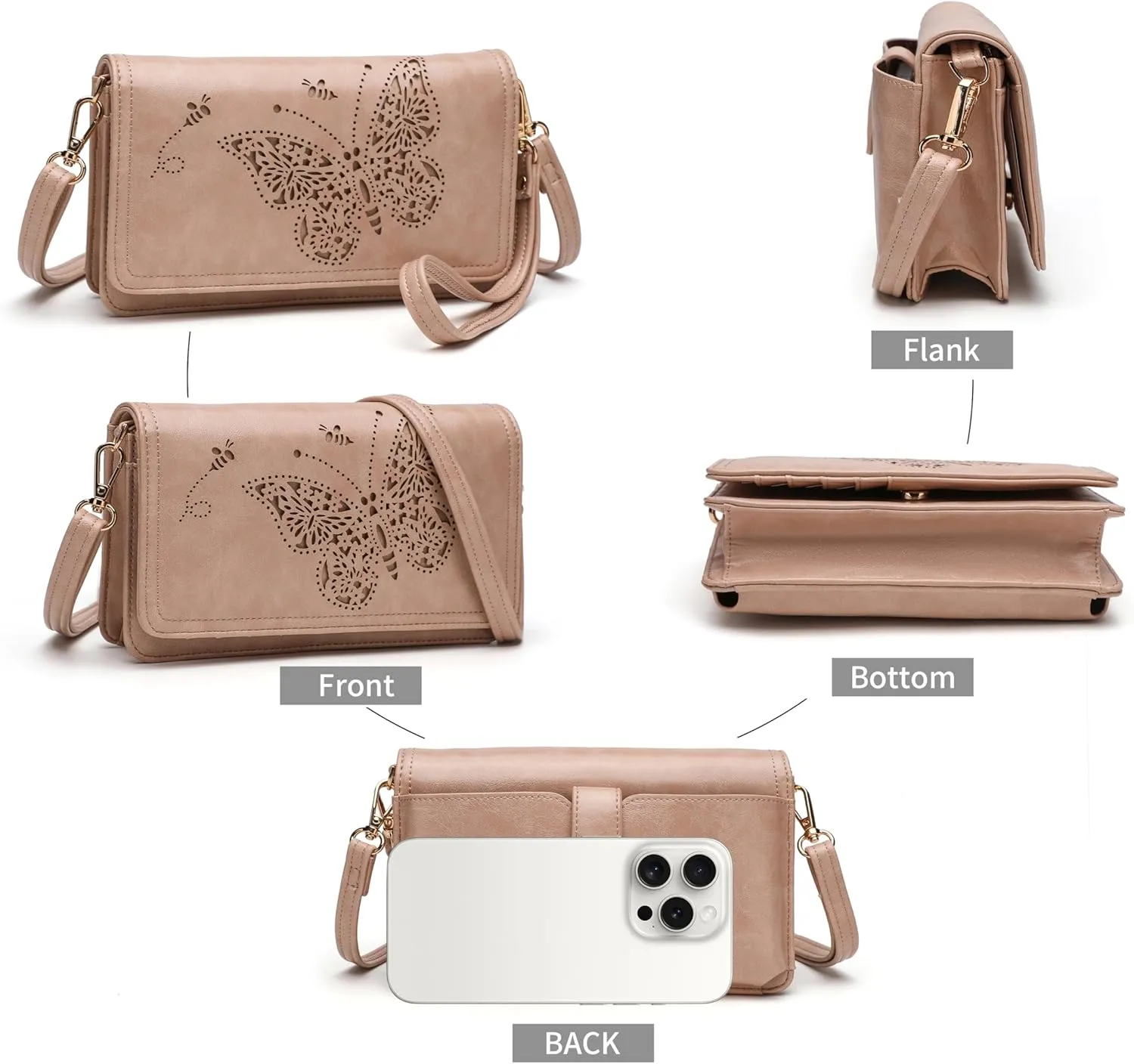 Crossbody Bags For Women Wristlet Wallet Phone Purse Shoulder handbags Multi-Function Small RFID Clutch Card Holder