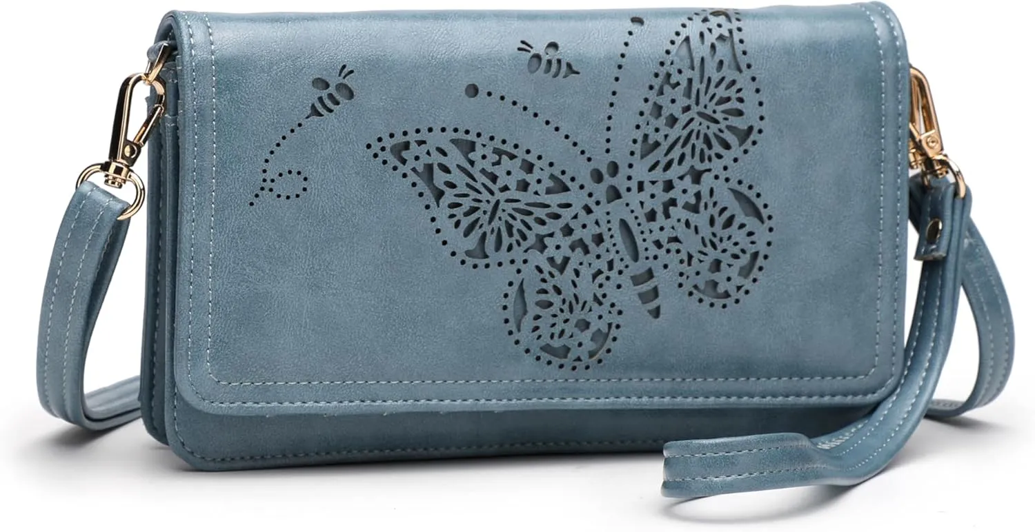 Crossbody Bags For Women Wristlet Wallet Phone Purse Shoulder handbags Multi-Function Small RFID Clutch Card Holder