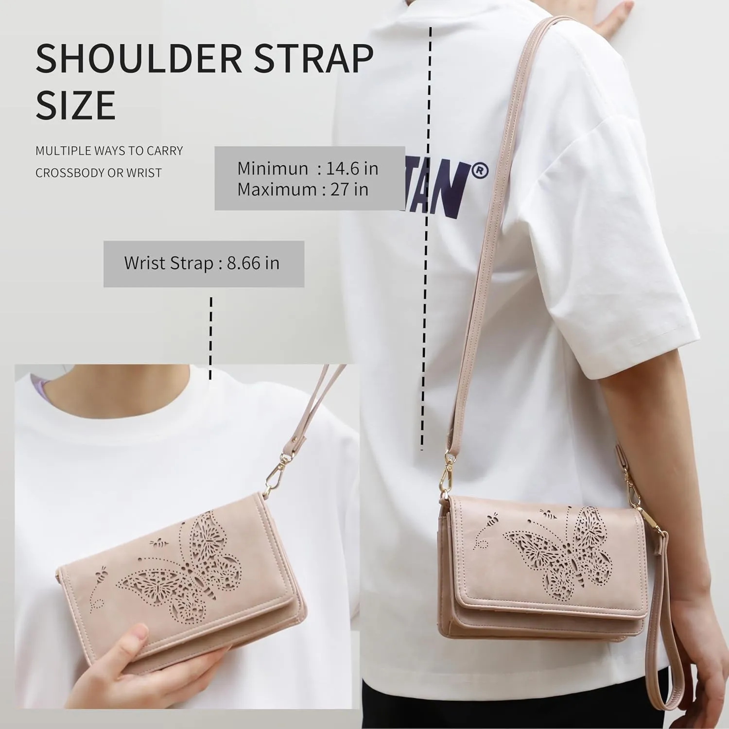 Crossbody Bags For Women Wristlet Wallet Phone Purse Shoulder handbags Multi-Function Small RFID Clutch Card Holder