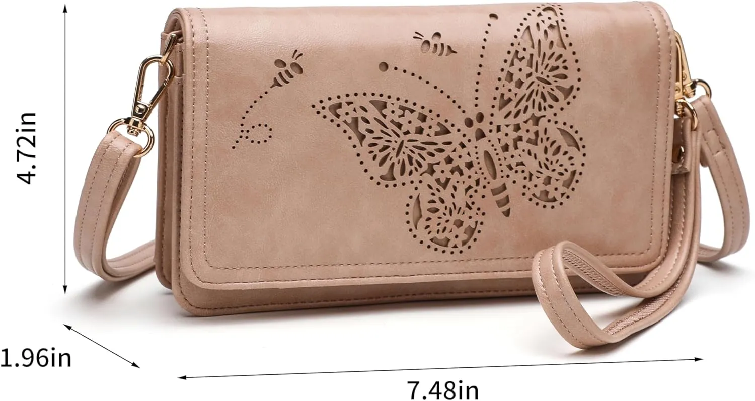Crossbody Bags For Women Wristlet Wallet Phone Purse Shoulder handbags Multi-Function Small RFID Clutch Card Holder