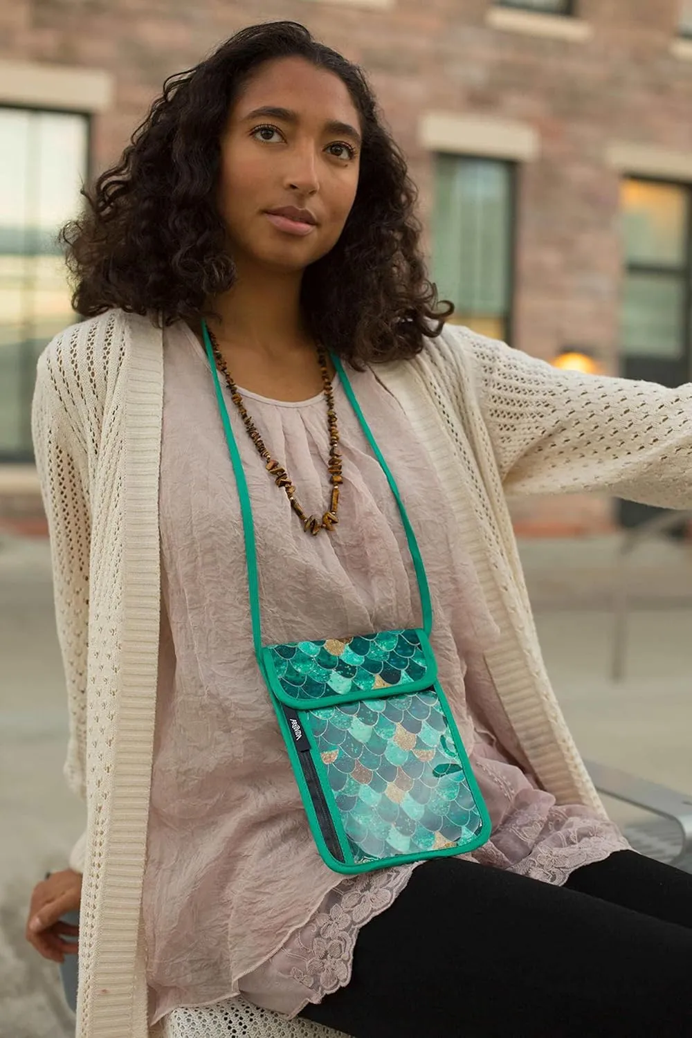 Crossbody Concert/Stadium Bag with Strap for Cash, Credit Cards, Makeup and Phone - by Monika Strigel (Germany) Really Mermaid