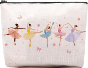 Dance Makeup Bag, Dance Gifts For Women Girls Friends Dancer, Dancing Makeup Pouch, Travel Toiletry Bag With Zipper, Birthday Anniversary Christmas Gifts For Dancer Women