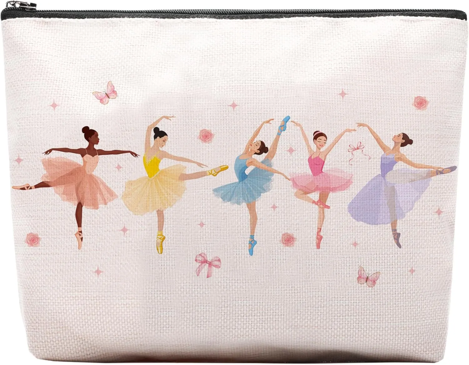 Dance Makeup Bag, Dance Gifts For Women Girls Friends Dancer, Dancing Makeup Pouch, Travel Toiletry Bag With Zipper, Birthday Anniversary Christmas Gifts For Dancer Women