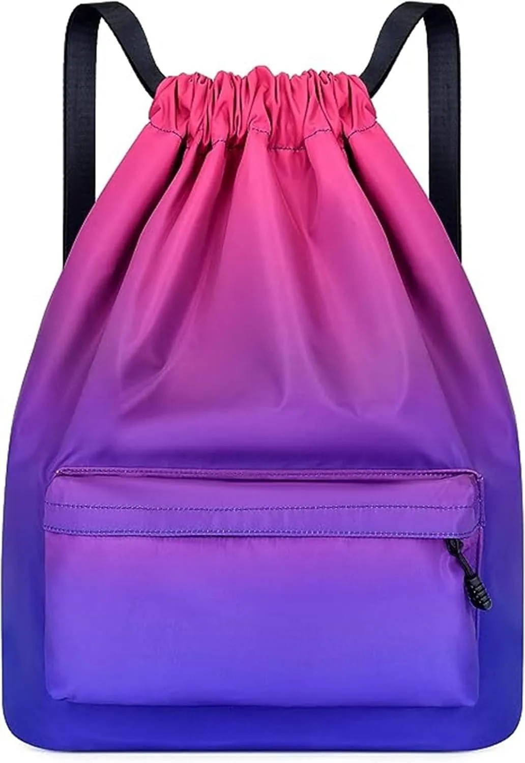 Drawstring Backpack Sports Gym Bag, Waterproof String Backpack,Beach Sackpack for Men Women,Cinch Sack Drawstring Backpack for swimming.Gradient Purple