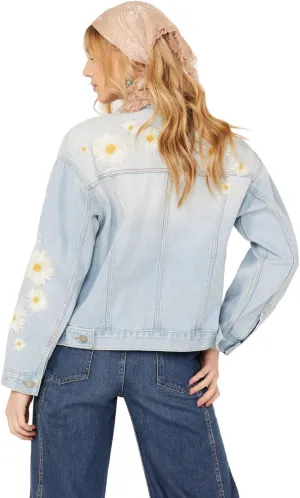 Driftwood Women's Light Wash Daisy Daydreaming Denim Jacket - DW-J41815A Medium US