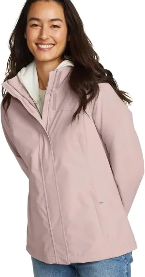 Eddie Bauer Women's Packable Rainfoil Waterproof Rain Jacket, Waterproof, Light Plum, Large