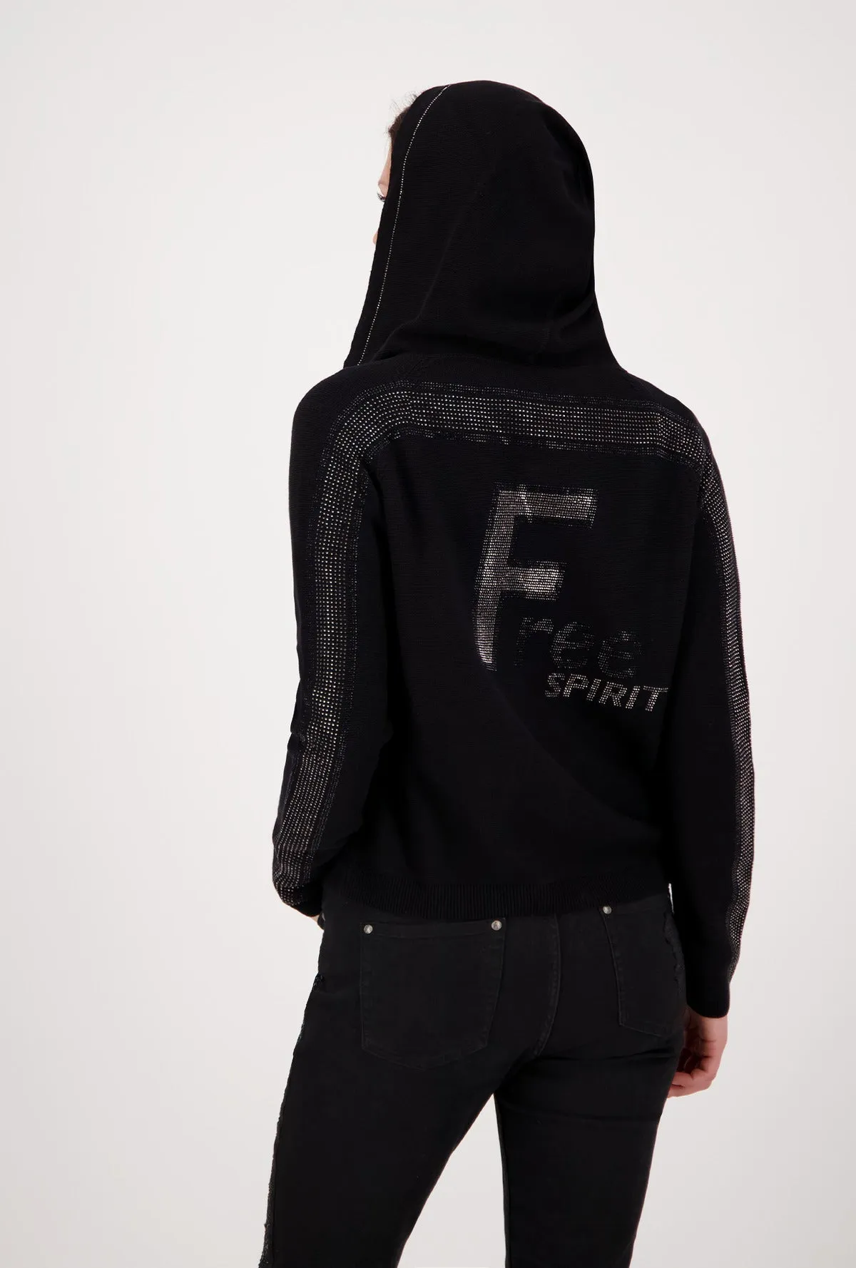 Embellished Hood Cardigan