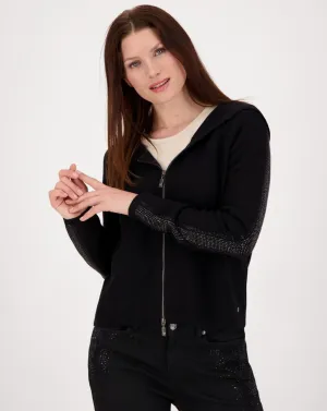 Embellished Hood Cardigan