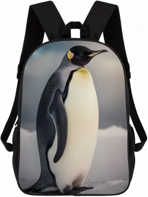 Emperor Penguin Backpack Casual Daypack Wild Animal Print Laptop Bag Bookbag for Work Travel Hiking 17 Inch Style 1