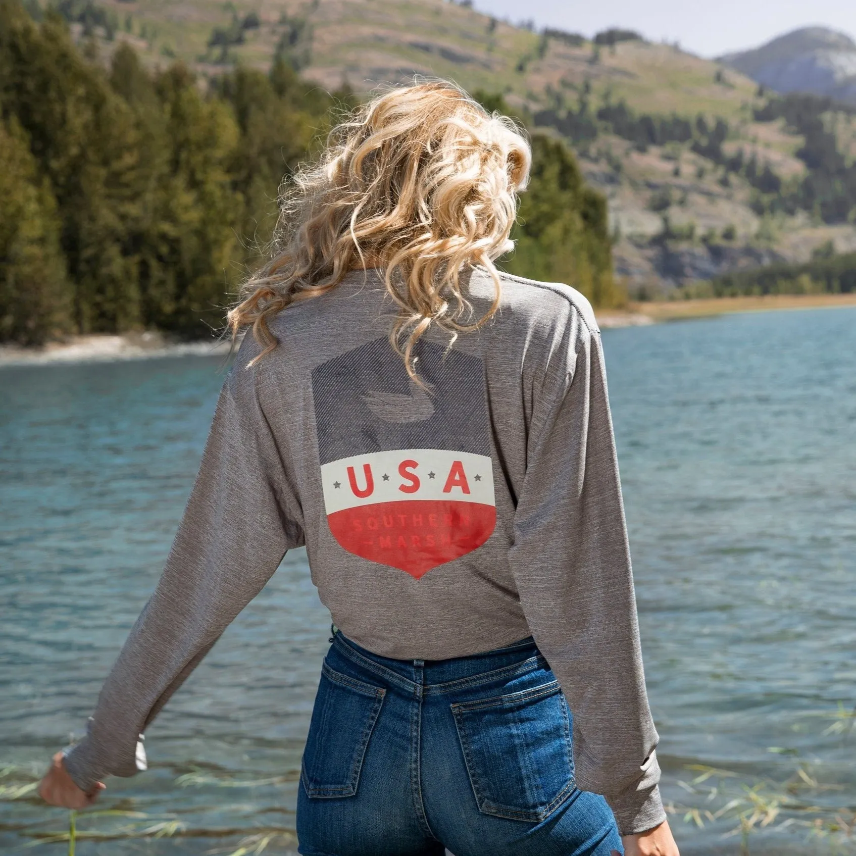 FieldTec Heathered Performance Tee - Liberty - Long Sleeve
