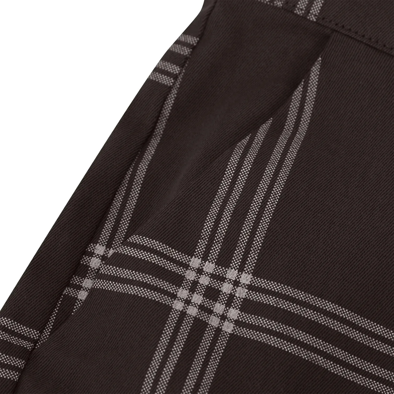 Finelylove Mens Plaid Pants Fashion Stretch Skinny Dress Pants Slim Fit Flat Front Chino Pants Casual Golf Slacks