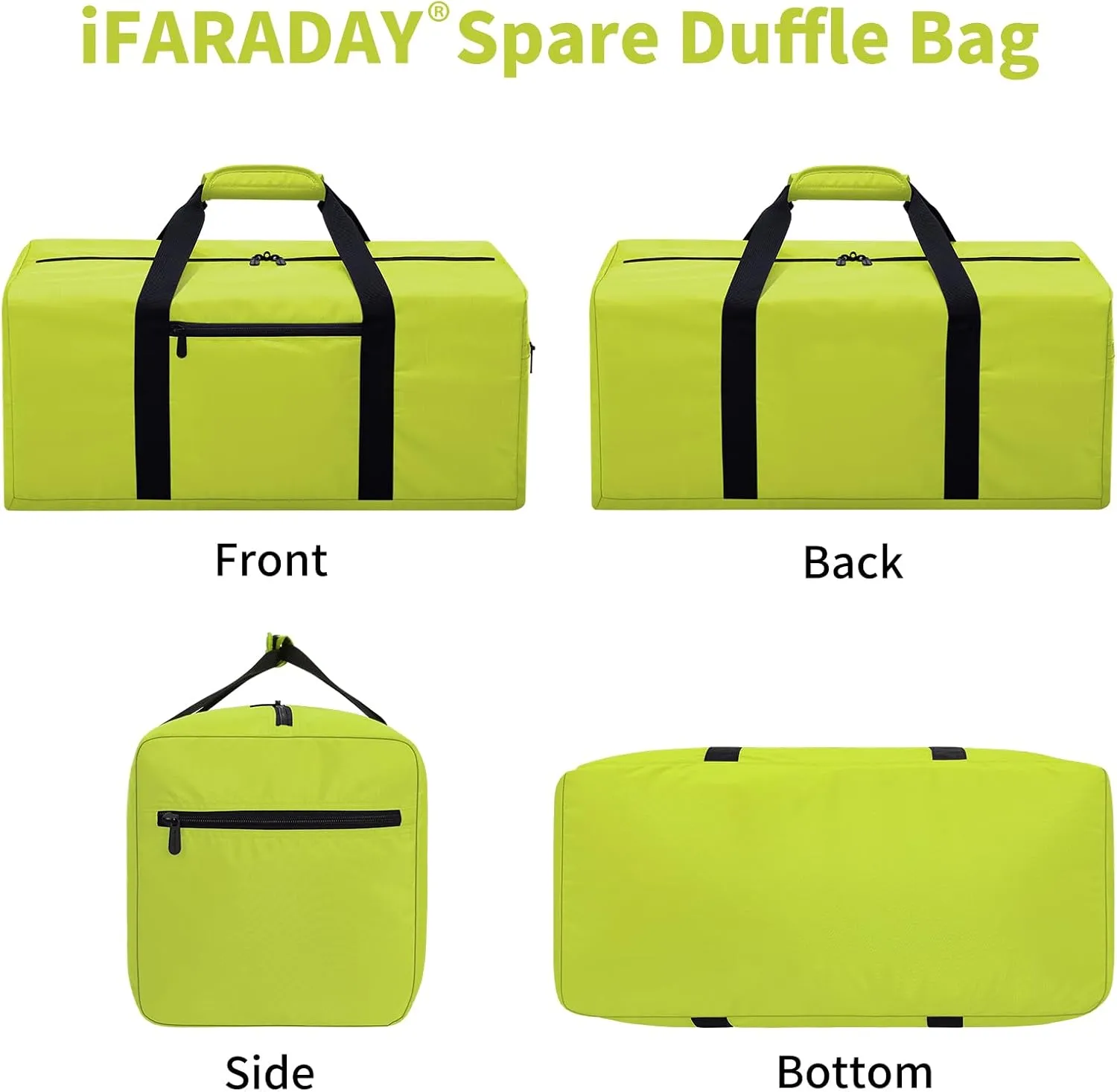 Foldable Duffel Bag 35L Small Luggage Bag Lightweight for Travel Gym Sport-Light Green