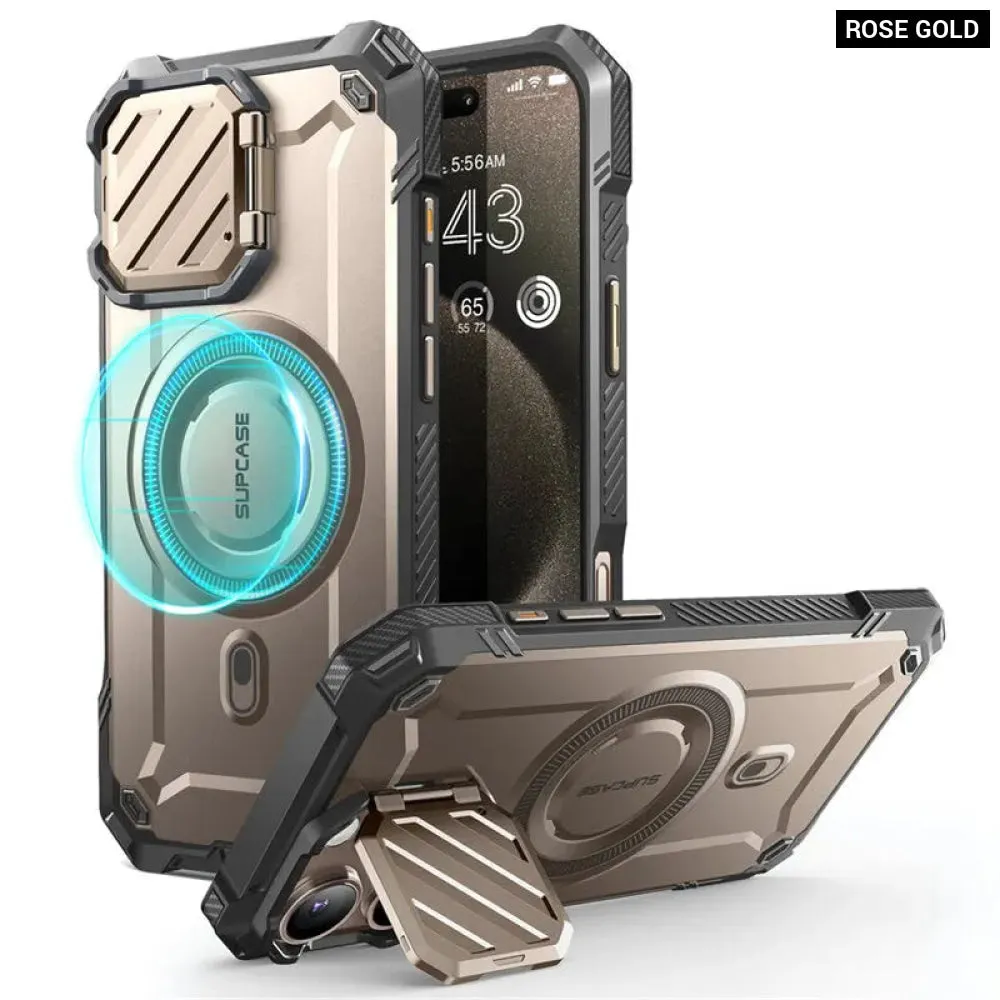 For Iphone 16 Pro 6.3" Ub Mag Xt Heavy Duty Rugged Strong Magnetic Phone Case with Camera Cover