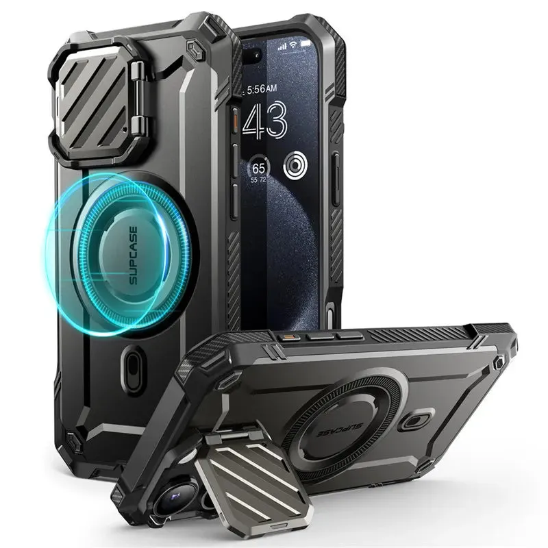 For Iphone 16 Pro 6.3" Ub Mag Xt Heavy Duty Rugged Strong Magnetic Phone Case with Camera Cover
