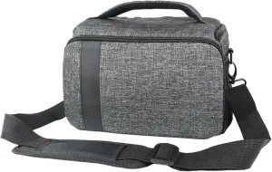 Foto&Tech Medium Gray Camera Bag with Padded Strap and Rain Cover, Carry On Storage Case for Small Medium Compact DSLR Cameras Lens Devices and Accessories