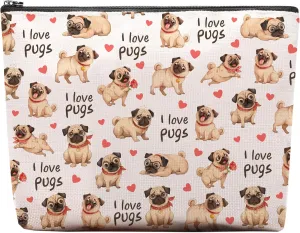 French Bulldog Makeup Bag, French Bulldog Gifts For Women Men, Cute Dog Makeup Pouch, Travel Toiletry Bag With Zipper, Birthday Graduation Christmas Gifts For Women Mom Sister Best Friend Bestie Her
