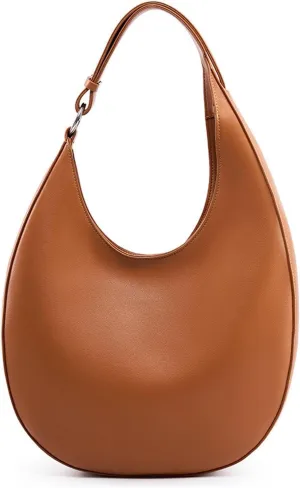 Genuine Leather Hobo Bags for Women Shoulder Tote Purses Top Handle Satchel Bag with Adjustable Strap (B)