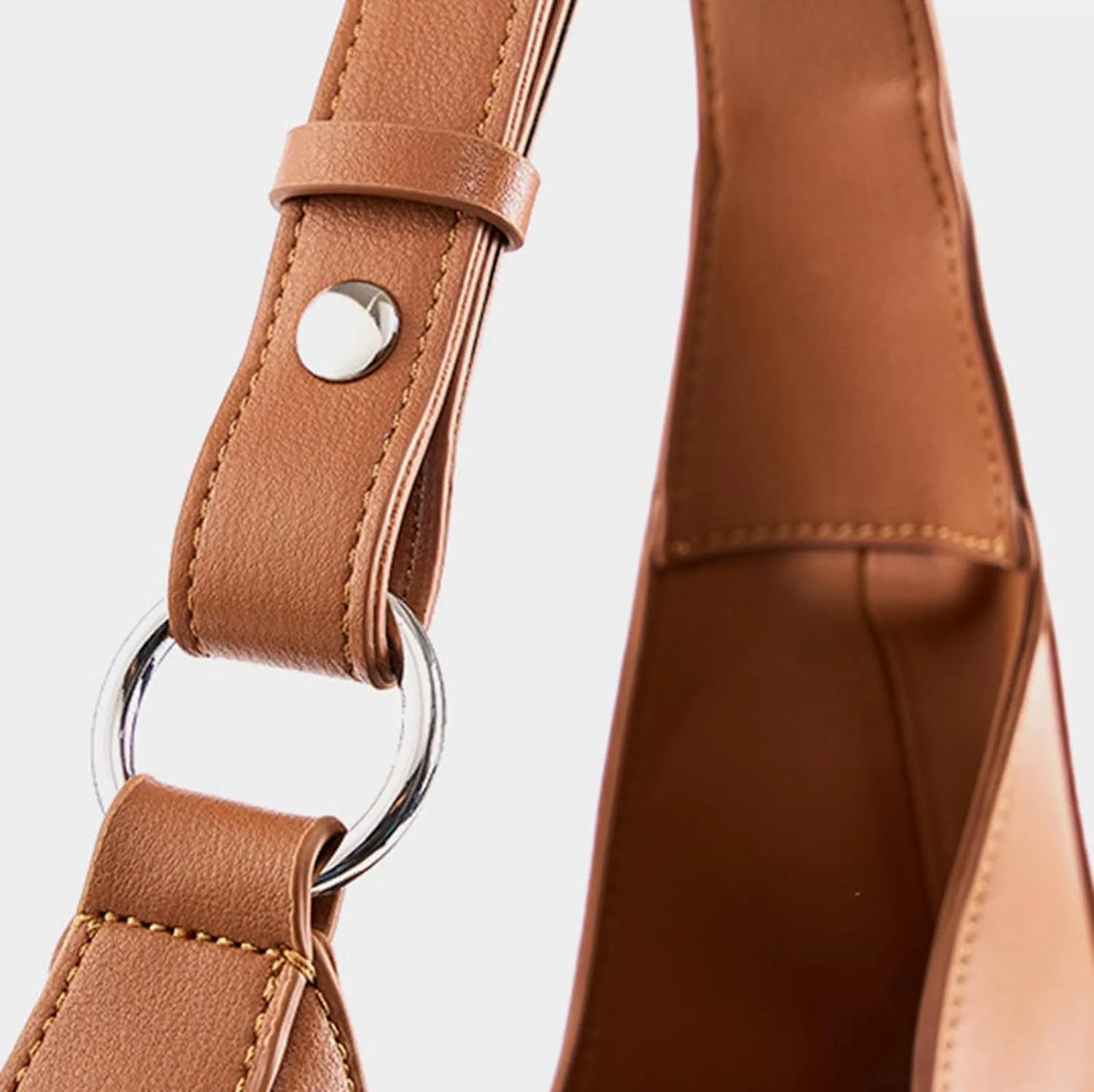 Genuine Leather Hobo Bags for Women Shoulder Tote Purses Top Handle Satchel Bag with Adjustable Strap (B)