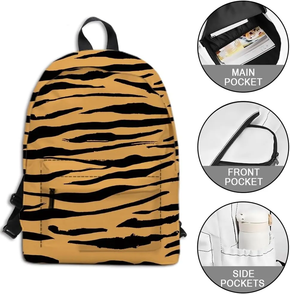 Giraffe Print Backpacks Bookbag Animal Skin Laptop Bag Daypack Travel Hiking Camping 16 Inch Style 2