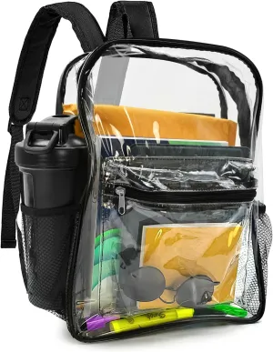 Guard Dog Security Clear Bag - Transparent Backpack for Sports Event and Concerts, 15 x 11 x 5 inches, Small