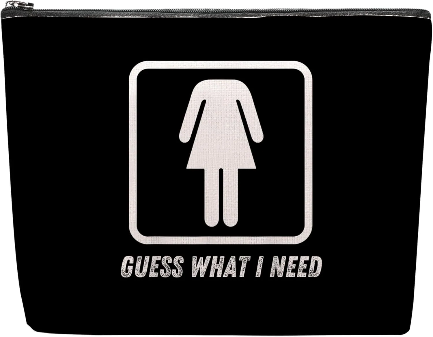 Guess What I Need Makeup Bag, Funny Sarcastic For Women Friends, Black Makeup Pouch, Travel Toiletry Bag With Zipper, Birthday Anniversary Christmas Gifts For Best Friend Bestie Her