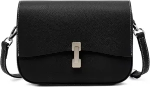Handbag, Saddle Bag, Light Luxury Leather Women's Bags, Shoulder Bag (Black)