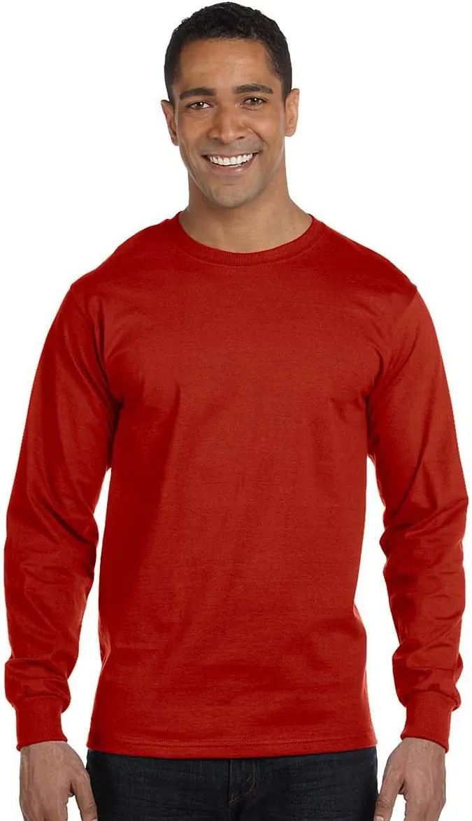 Hanes 5.2 oz. ComfortSoft Cotton T-Shirt (5280) Pack of 6-LIGHT STEEL
