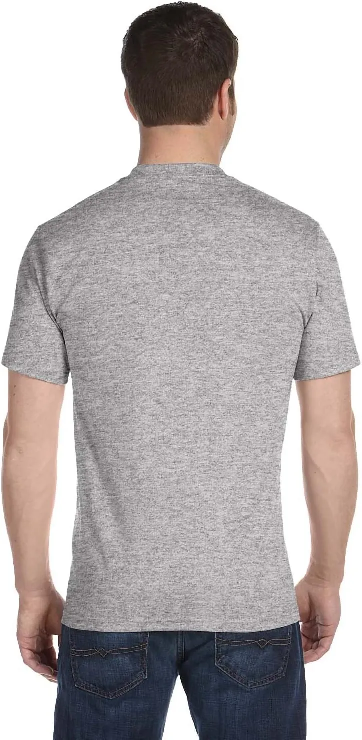 Hanes 5.2 oz. ComfortSoft Cotton T-Shirt (5280) Pack of 6-LIGHT STEEL