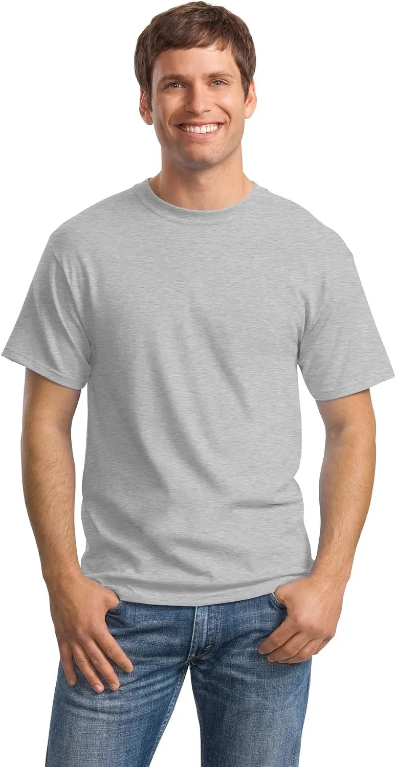 Hanes 5.2 oz. ComfortSoft Cotton T-Shirt (5280) Pack of 6-LIGHT STEEL