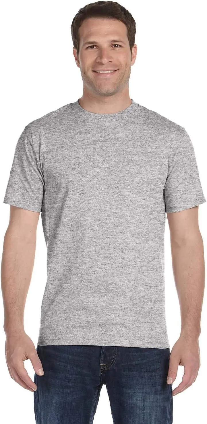 Hanes 5.2 oz. ComfortSoft Cotton T-Shirt (5280) Pack of 6-LIGHT STEEL
