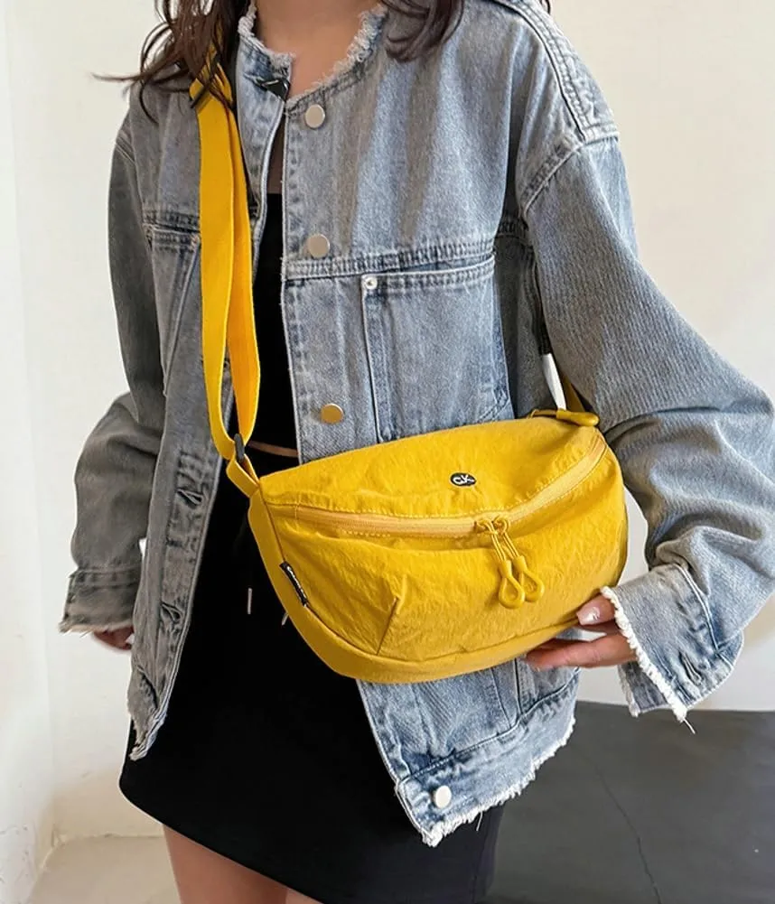 Hobo Bag for Women Crescent Crossbody Handbag Nylon Dumpling Purse with Adjustable Strap