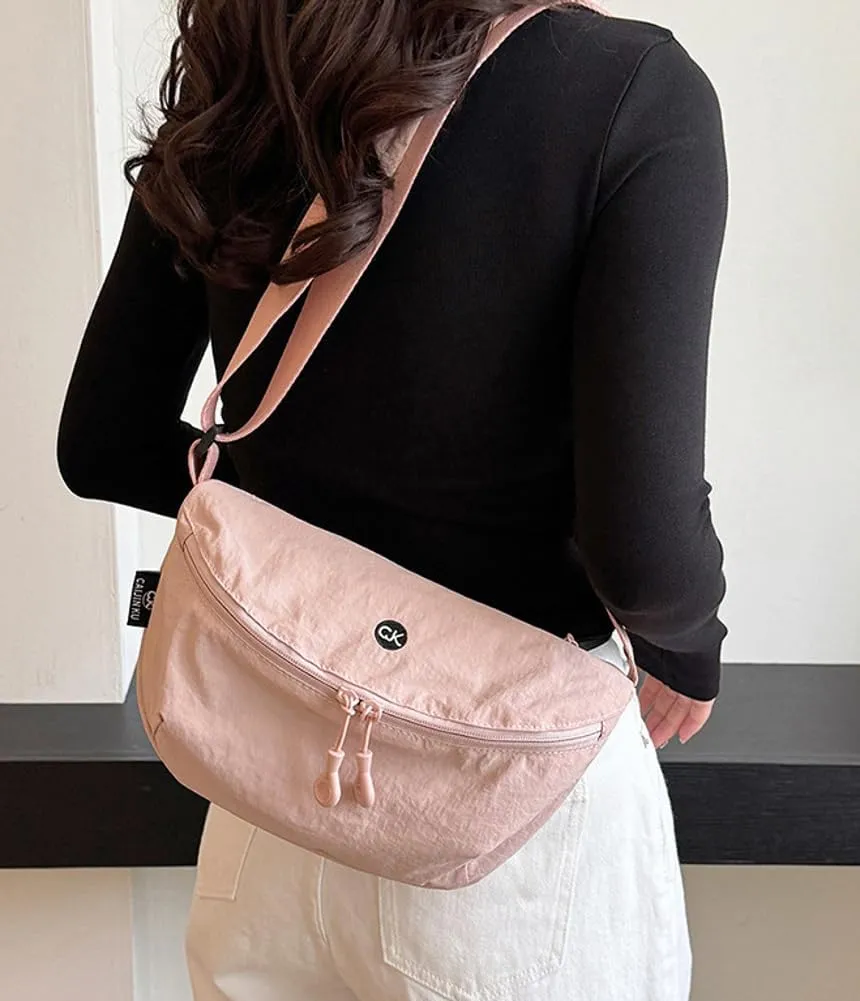 Hobo Bag for Women Crescent Crossbody Handbag Nylon Dumpling Purse with Adjustable Strap