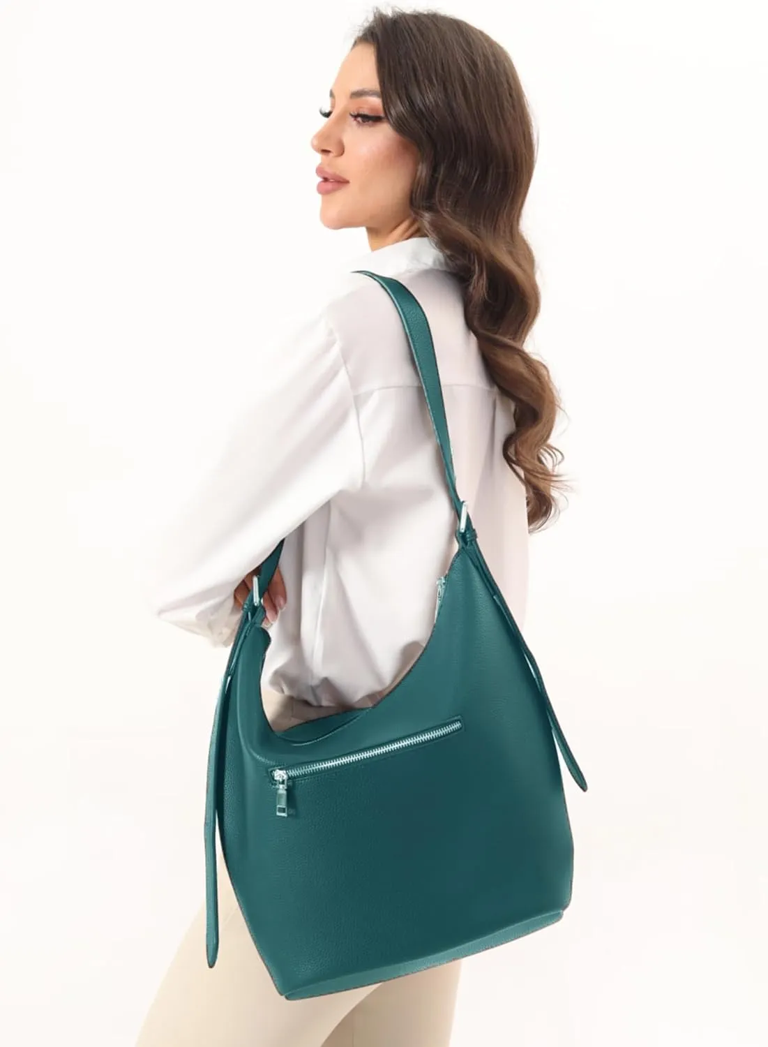 Hobo Crossbody Bags Leather Shoulder Bag Casual Work Handbags 2025 Trendy with Adjustable Strap