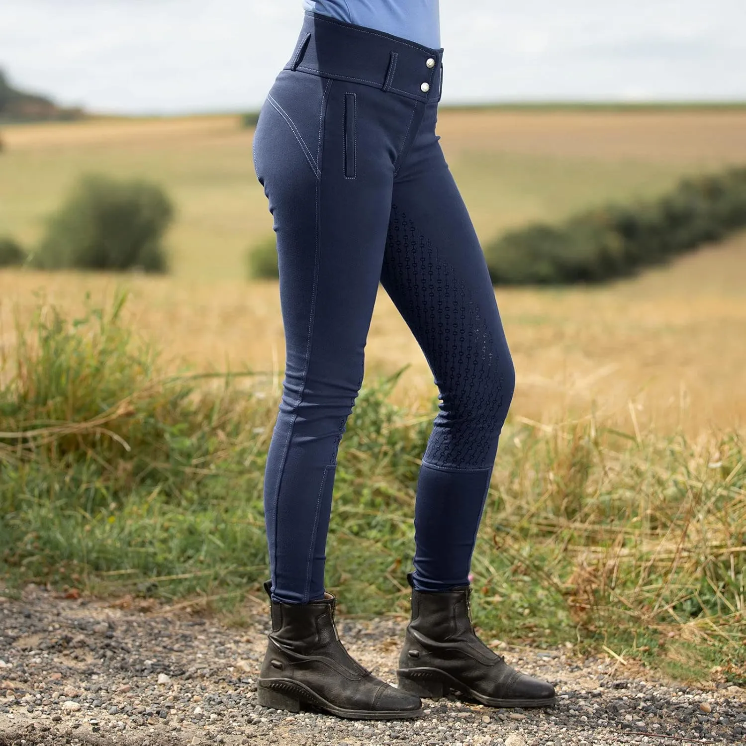HORZE Daniela Silicone Grip Full Seat Breeches | High Waist Equestrian Riding Pants