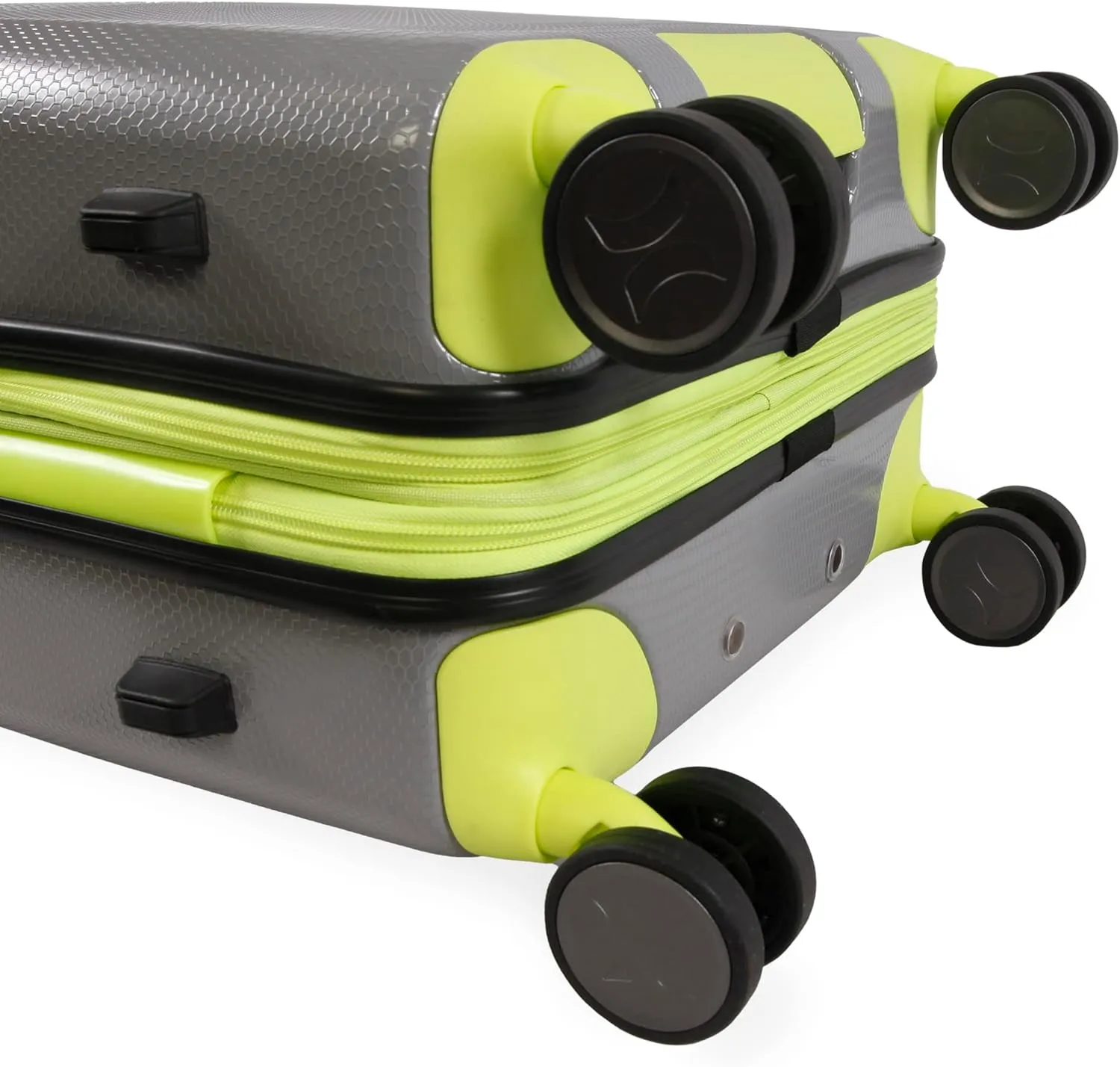 Hurley Looper Hardside Spinner Luggage, Light Grey Neon, Carry-On 21-Inch