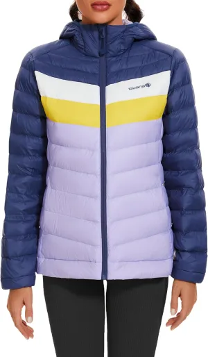 Iguana Women's Hooded Packable Ultra Light Weight Short Down Jacket Winter Puffer Coat