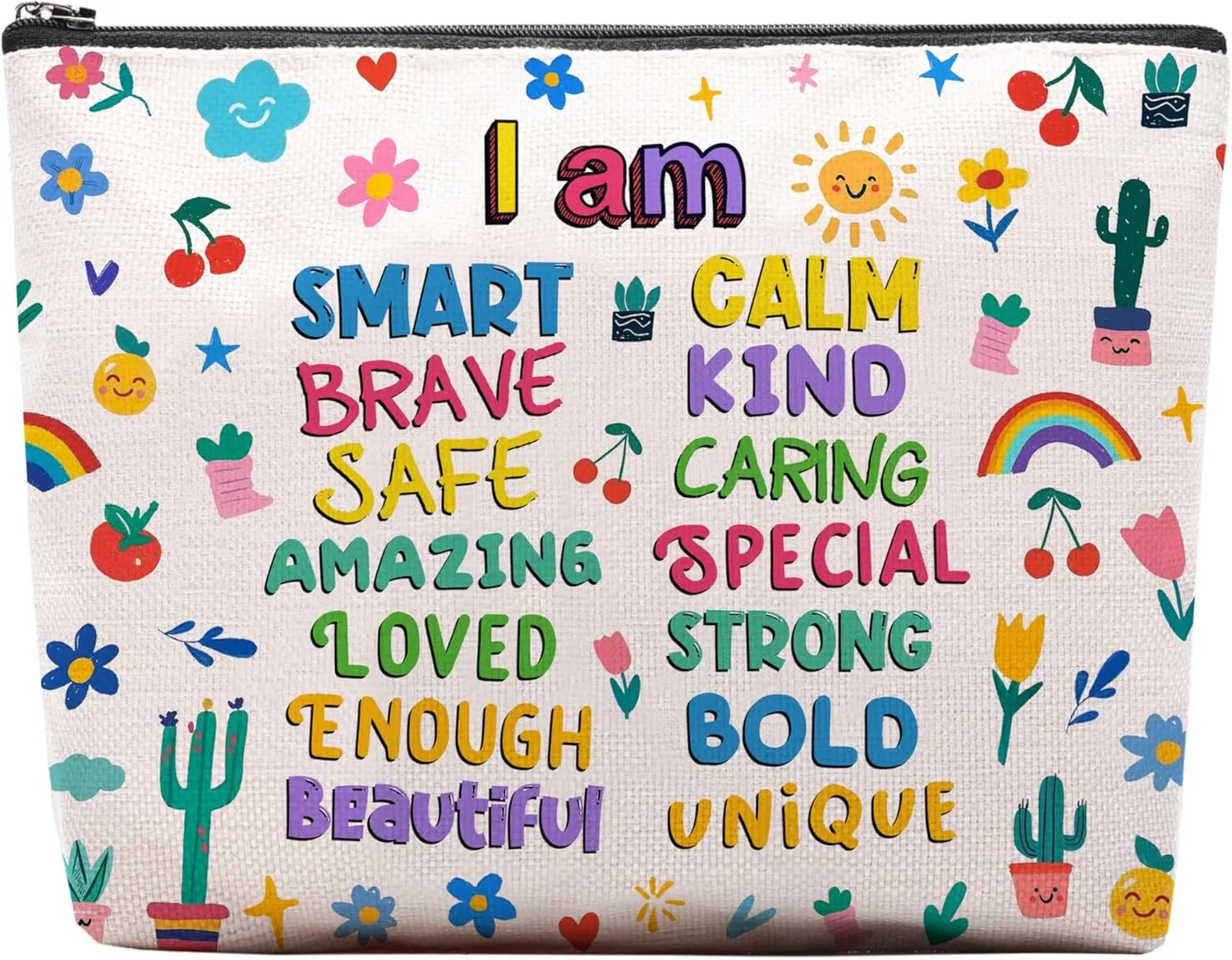 Inspirational Makeup Bag, Inspirational Gifts For Women Girl, Fuuny Cute Cosmetic Bag, Travel Toiletry Pouch With Zipper, Birthday Anniversary Christmas Gifts For Mom Sister, Travel Toiletry Bag